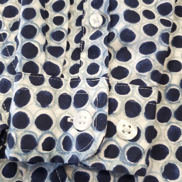 ⭐️US POLO ASSN. BOYS LG/14-16 BLUE POLKA DOT LONG SLEEVE BUTTON UP SHIRT - Picture 9 of 13
